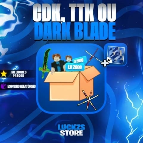 ⚔️CONTAS DE BLOX FRUITS COM CDK,💙TTK OU 💚DARKBLADE + 👊GOD + LVL MAX