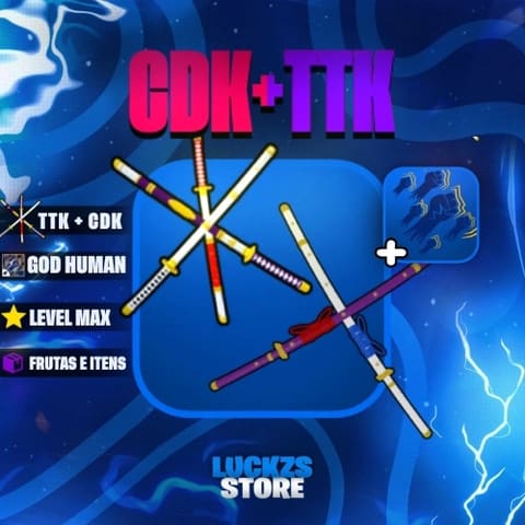 Conta Level Max com Godhuman, CDK e TTK no Blox Fruits