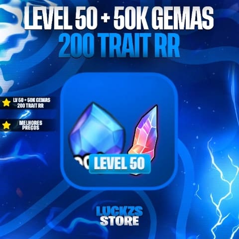 Conta com Conta Lvl 50, 50 Mil Gemas e 200 Trait Reroll no Anime Expeditions