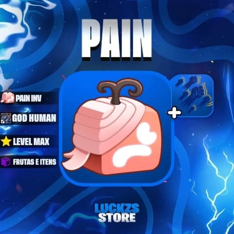 Conta Level Max com Godhuman e Pain no Inventario no Blox Fruits