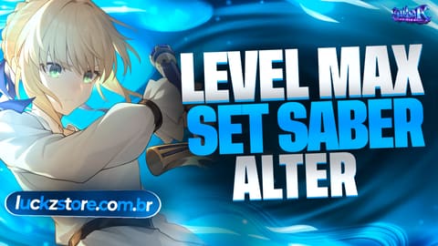 Conta Level Max com SET Saber Alter no Sailor Piece