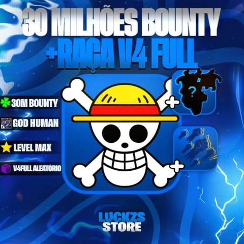 Conta Level Max com Godhuman, 30M Bounty, CDK e V4 Full Aleatória no Blox Fruits