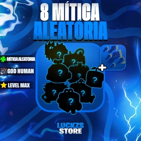 Conta Level Max com Godhuman e 8 a 12 Frutas Míticas no Blox Fruits