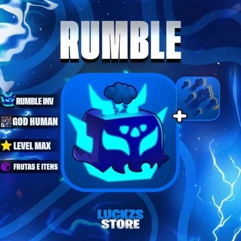 Conta Level Max com Godhuman e Rumble no Inventario no Blox Fruits