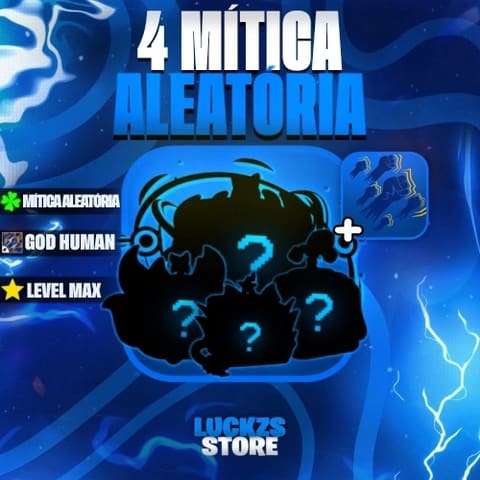 Conta Level Max com Godhuman e 4 a 8 Frutas Míticas no Blox Fruits