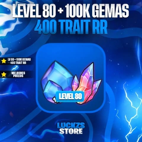 Conta com Conta Lvl 80, 100 Mil Gemas e 400+ Trait Reroll no Anime Expeditions