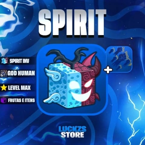 Conta Level Max com Godhuman e Spirit no Inventario no Blox Fruits