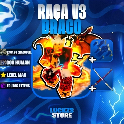 Level MÁX, Godhuman, CDK e Draco V3 no Blox Fruits