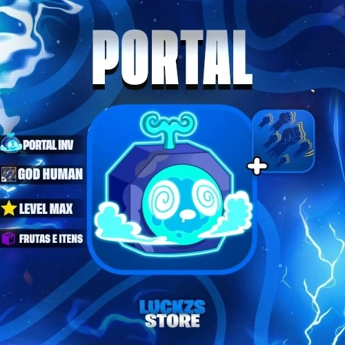 Conta Level Max com Godhuman e Portal no Inventario no Blox Fruits