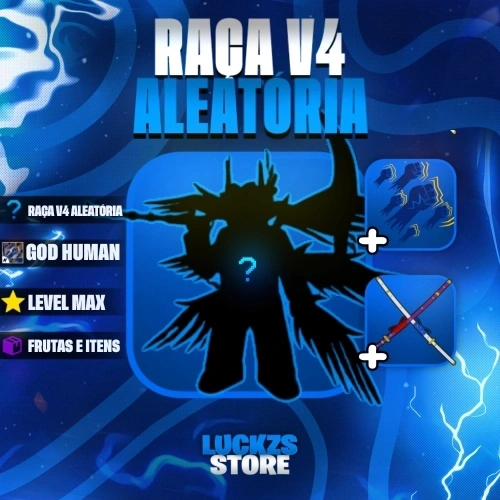 Conta Level Max com V4 Full Aleatória+ Godhuman e CDK no Blox Fruits