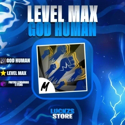 Conta Level Max com Godhuman e Frutas Lendárias e Itens no Blox Fruits